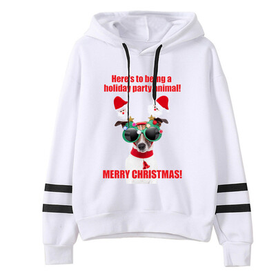 

Tailored Women Christmas Print Hooded Long Sleeves Sweatshirt Hooded Pullover Tops Shirt