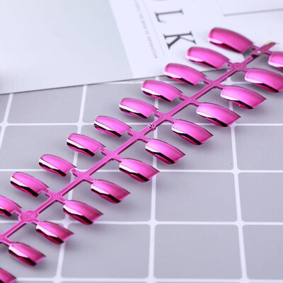 

24pcspack Short Flat-headed Fake Nails Plastic False Nail Art Nail Tips