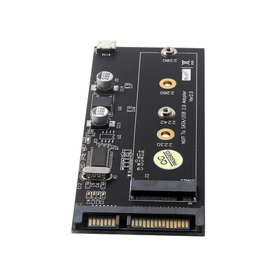 

NGFF to SATAUSB20 Adapter Card Fit 2230 2242 2260 2280 SSD with B-keyBM-key Converter Card for SSD with USB Cable
