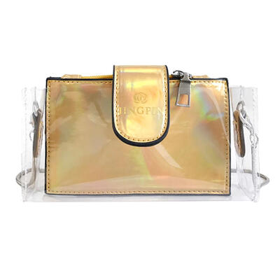

Women Clear PVC Messenger Mini Totes Laser Holographic Chain Shoulder Bags