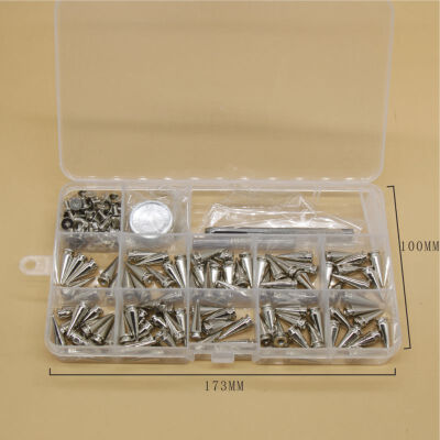 

100pcs Silver Cone Studs&Spikes Screwback DIY Punk Garment Rivets for Clothes Bag Shoes Leather Craft Cool Apparel Sewing