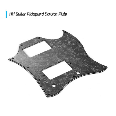 

PVC HH Guitar Pickguard Scratch Plate for SG Electric Guitars White Pearl