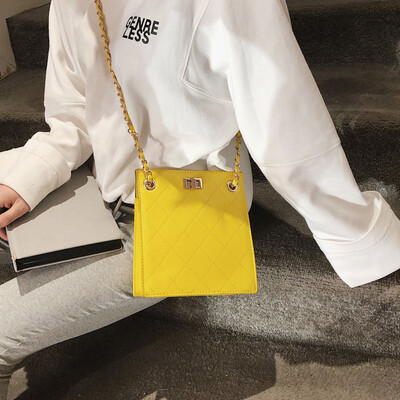 

Advanced sense bag Ocean rhombic chain bag casual Messenger bag handbag New 2019 wild ins small square bag