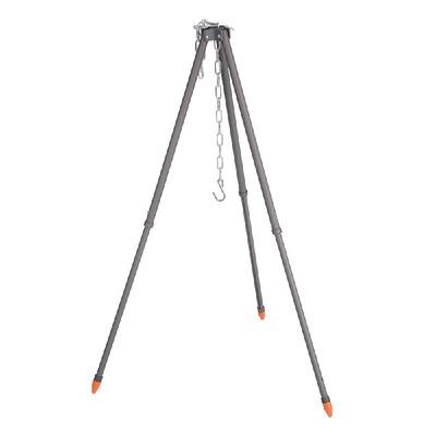 

ALOCS Telescopic Camping Campfire Tripod Triangle Barbecue Bracket Stand Portable Grill Hanger