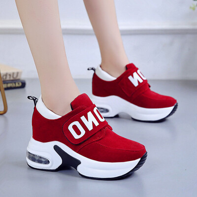 

Magic stickers low girls shoes Qiu Han version of thick-soled muffin students shoes to increase leisure sports shoes