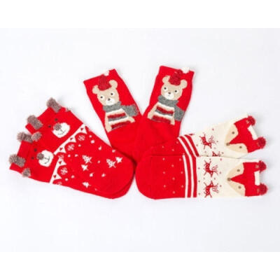 

Xmas Christmas Toddler Kids Newborn Baby Warm Winter Soft Anti-slip Sock Cotton Cartoon Socks