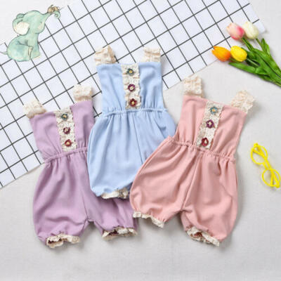 

Newborn Baby Kids Girls Sleeveless Romper Jumpsuit Bodysuit Clothes Outfits Set