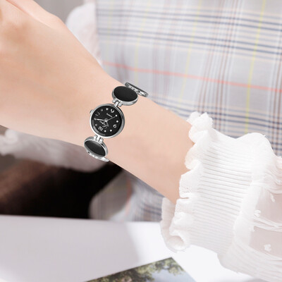 

〖Follure〗Simple Casual Fashion Round Splicing Strap Delicate Female Bracelet Watch