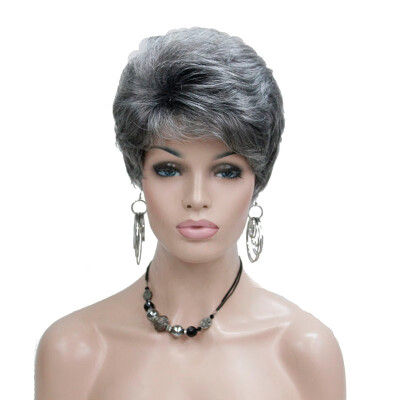 

StrongBeauty Lady Women Short Wave Syntheic Hair Wig Blonde with Highlights Full wigs Color For choose