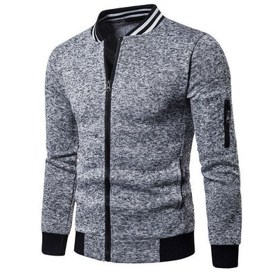 

Winter Men Long Sleeve Sweatshirt Men Jacket Zipper Coat Cardigan Sweater