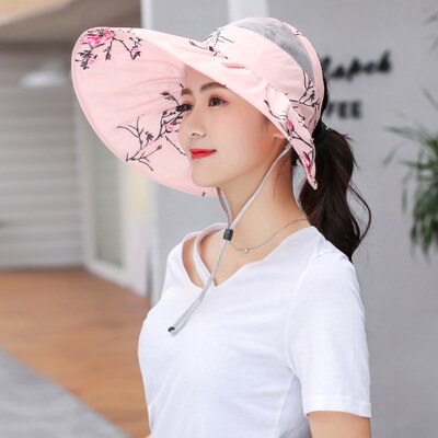 

Sun hat female sun protection outdoor summer Korean hat sun hat UV protection folding fashion Beach Hat
