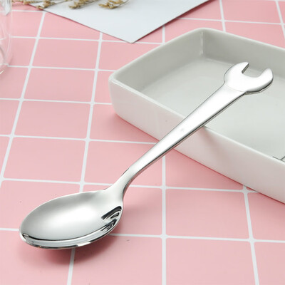 

Gobestart Wrench Shape Tableware Home Kitchen Stainless Steel Fork Spoon