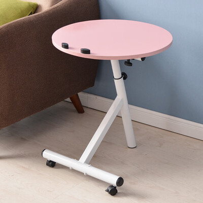 

Movable Lift Desk Round Adjustable Tea Table