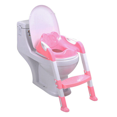 

Folding Baby Potty Training Toilet Chair with Adjustable Ladder