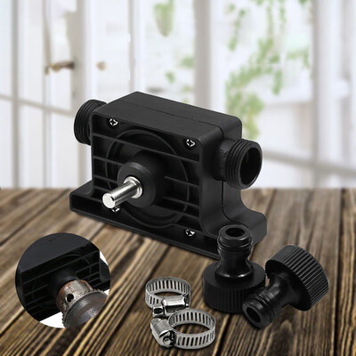 

JPGIF 8mm Round Shank Electric Drill OilWater Pump Self Priming with Hose Clamps
