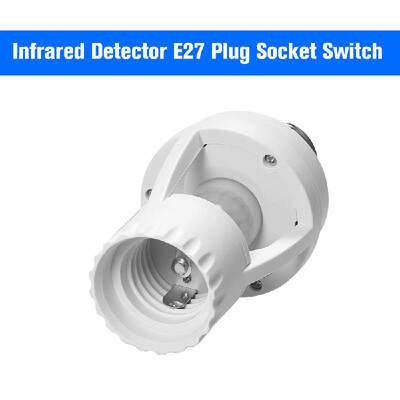 

AC110-220V 360 Degrees PIR Induction Motion Sensor IR Human Infrared Detector E27 Plug Socket Switch Base Led Bulb Light Sensor La