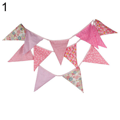 

Flower Stripe Garland Hanging Bunting Banner Pennant Flag Wedding Party Decor