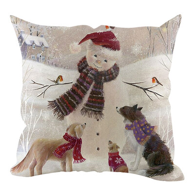 

Siaonvr Christmas Pillow Cover Pillowcases Decorative Sofa Cushion Cover Home Decoration