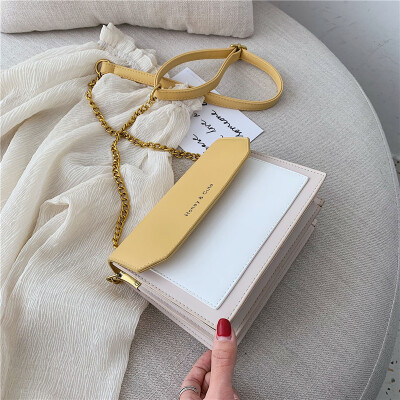 

Summer bag handbags new wave 2019 Korean version of the collision color wild shoulder slung fashion chain simple small square bag