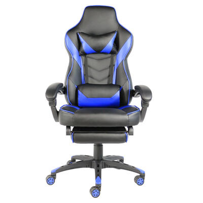 

High Back Recliner Office Chair Computer Racing Gaming Chair Black & Blue