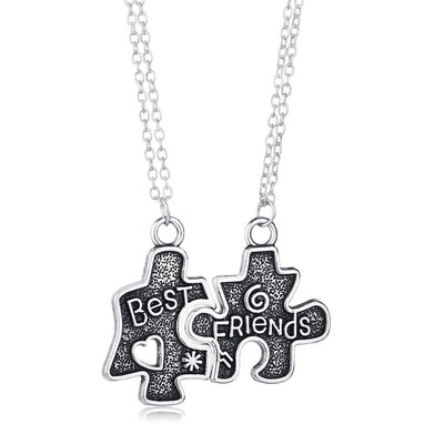 

2pcs Unisex Fashion Pendant Necklaces Lock And Key Heart Shaped Pendant Necklace For Lovers Trendy Jewelry For Gift