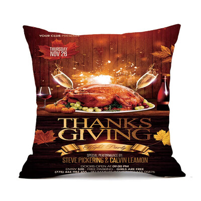 

Tailored Thanksgiving Square Cover Decor Pillow Case Sofa Waist Throw Cushion Cover