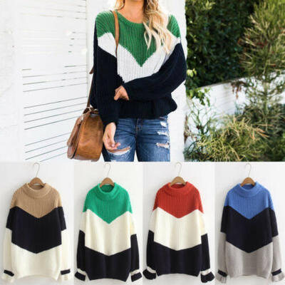 

Women Girl Winter Autumn Knitted Casual Sweater Turtleneck Pullover Warm Jumper