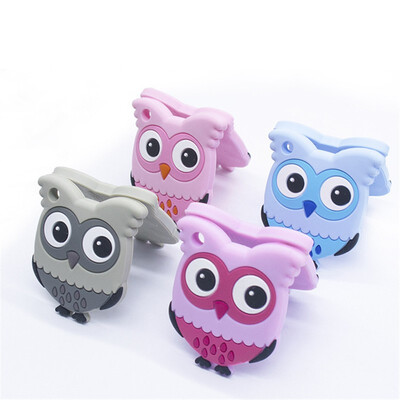

No1 Baby Infants Toddlers Teether Toys Cute Owl Design Pendant BPA Free Silicone Safe Teether