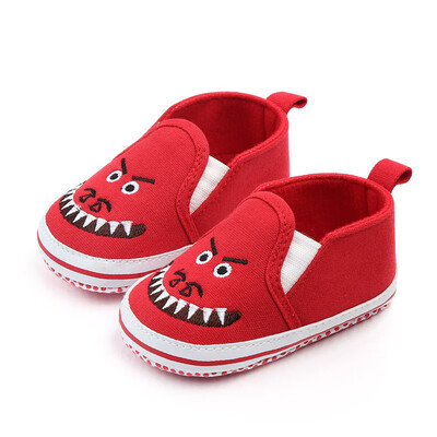 

Newborn Baby Boy Girl Shoes First Walkers Baby Shoes Moccasin Canvas Prewalkers for Kids Crib Shark mouth Toddler Shoes
