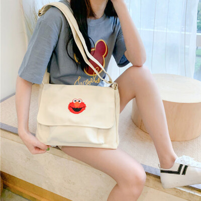 

2019 New Style Korean Cute Large Capacity Version of Canvas Bag Female Student Shoulder Bag Messenger Bag