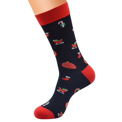 

New Christmas Cartoon Womens Socks Warm Cotton Socks Cosy Female Christmas Tree Snowman Reindeer Bear Man Printed Hosiery