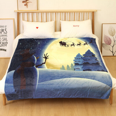 

Tailored Christmas Blanket Flannel Fabric Sofa Bed Blanket 150X200CM