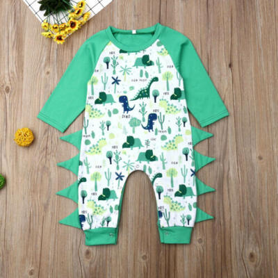 

US Cute Newborn Baby Girl Boy Dinosaur Romper Bodysuit Jumpsuit Playsuit Clothes