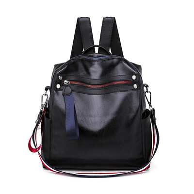 

Fashion shoulder bag female backpack Korean tide Joker Messenger bag small travel bag pu soft leather bag