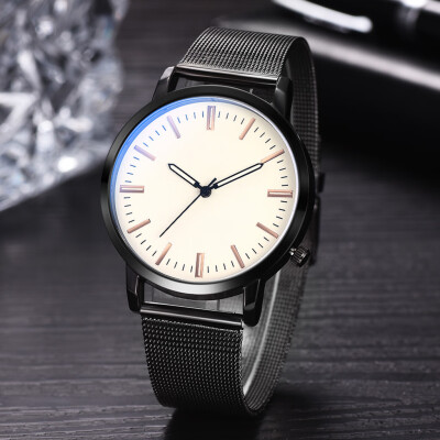 

Gobestart Mens Fashion Unobtrusive Business Simple Personality Net Belt Alloy Watch