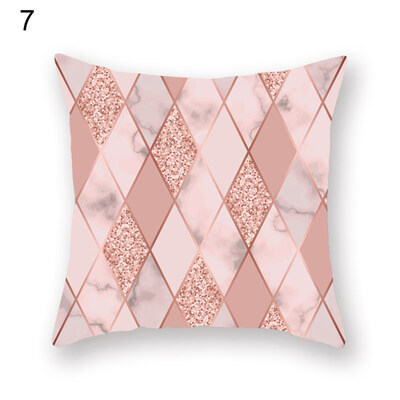 

Geometric Plaid Block Pillow Case Cushion Cover Sofa Bed Car Cafe Office Decor