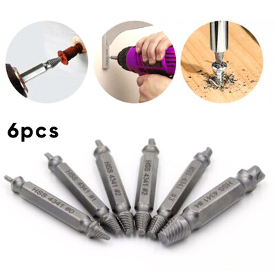 

6pcsSet Damaged Screw Extractor Speed Out Drill Bits Tool Broken Bolt Remover