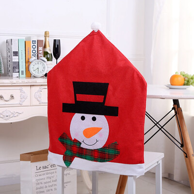 

2020 Christmas Chair Cover Back Cover Santa Dinner Table Party Decor