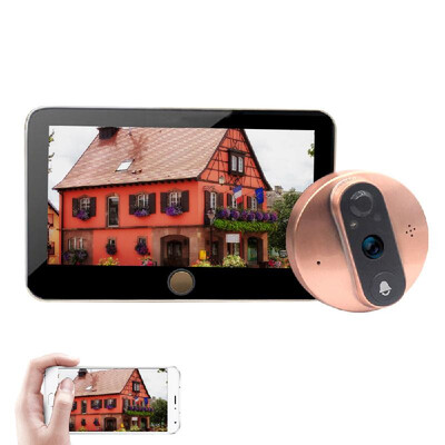 

43 WIFI Smart LCD Digital Peephole Door Camera Viewer HD Monitor with Night Vision PIR Motion Detection APP Remote Control Inte