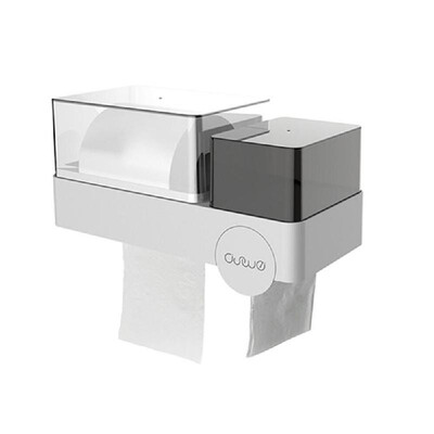 

Multi-functional Bathroom Water-resistant Toilet Paper Rack Paper Towel Holder Storage Holder Wall-mounted Tissue Box Dispenser wi