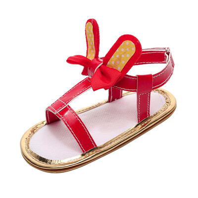 

Infant Baby Kids Children Cartoon Rabbit Ears Sandal Soft Flat Beach Roman Shoes