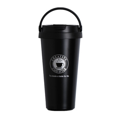

500ml Coffee Thermos Stainless Steel Insulated Water Cups Thermos Bottle Tumbler With Handle Lid Mixing Spoon Office Thermoscup