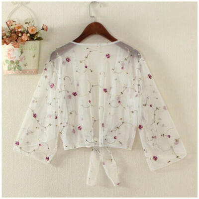 

Casual Party Women Long Sleeve Tops Cardigan Thin Coat Outwear Blouse Cover Up