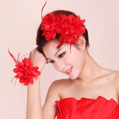 

Wedding Multi Style Flower Feather Bead Corsage Hair Clips Hairband&Pin
