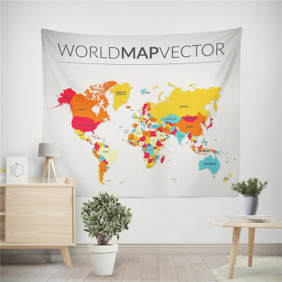 

Toponeto Vintage World Map Wall Tapestries Hanging Hippie Tapestry Bedspread Yoga Mat New