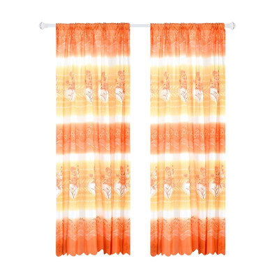 

Half Blackout Floral Curtain Rose Pattern Printing Decorative Bedroom Curtain Rod Hanging Living Room Finished Window Curtain