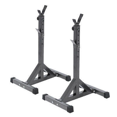 

Pair of Adjustable Standard Solid Steel Squat Stands Detachable Barbell Stands for Fitness Exercise Squat Rack 1115 - 1415cm