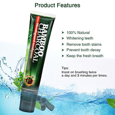 

〖Follure〗Bamboo Charcoal Toothpaste Activated Charcoal Toothpaste Health Fresher Breath Whitening Toothpaste