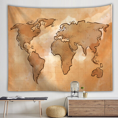 

Gobestart Vintage World Map Wall Tapestries Hanging Hippie Tapestry Bedspread Yoga Mat New