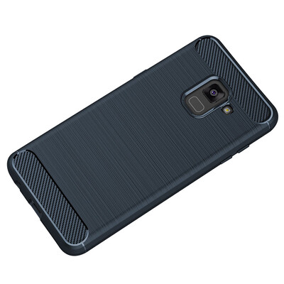 

JOFLO Phone Cover Case for Samsung Galaxy A8 2018 Brushed skid-proof Carbon Fiber TPU Cases